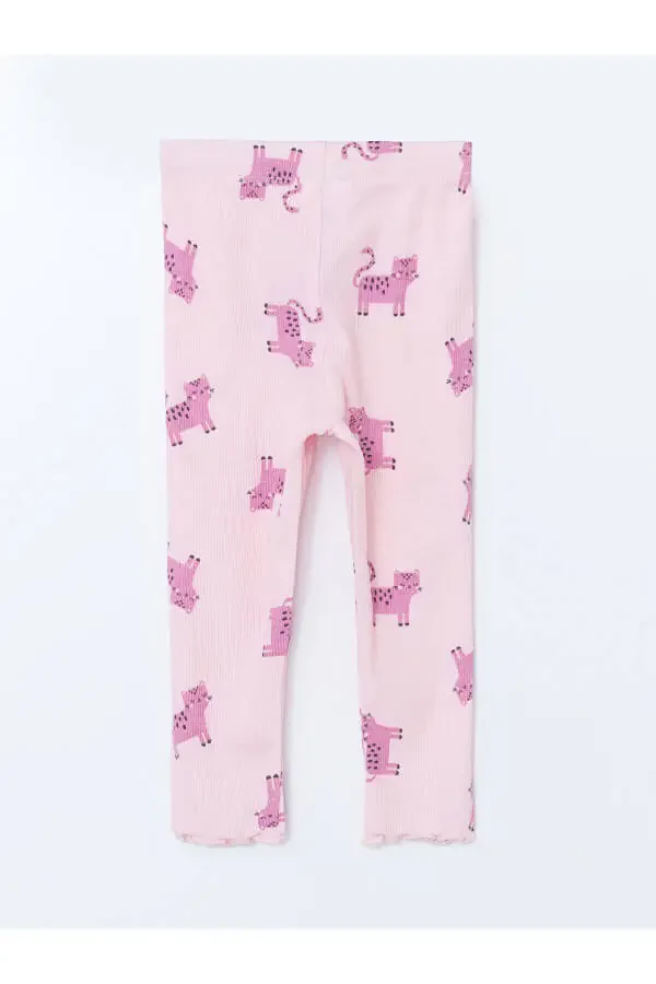 Biskvit Yaka Baskılı Qiz Bebek Pijama Takımı - 7