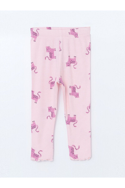 Biskvit Yaka Baskılı Qiz Bebek Pijama Takımı - 5