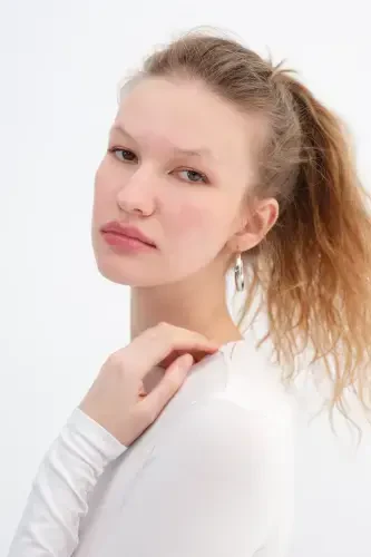 Biskvit Yoqa Asosiy Bluz B1496-dk2-Oq - 2