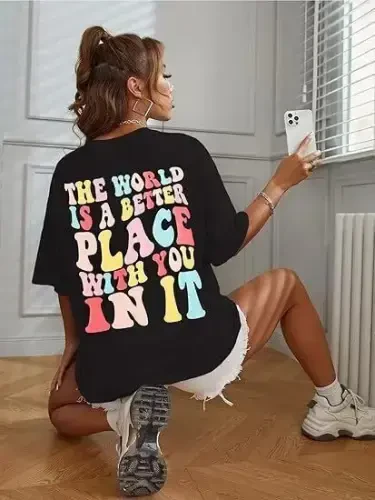 Biskvit Yoqa Bosmali Futbolka - Qora - 3