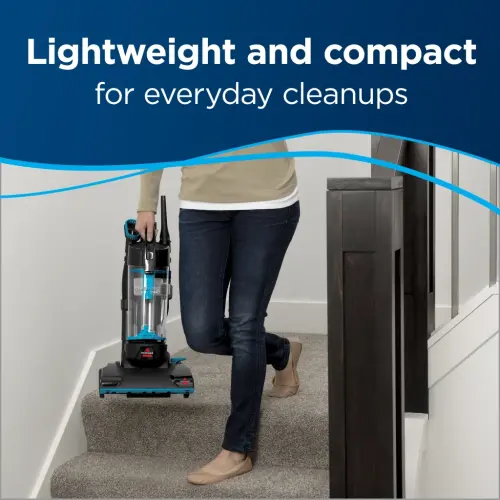 BISSELL PowerForce Compact, Bagless, Upright Vacuum, Lightweight, Powerful Suction, High Reach Wand, Hard Floor and Carpet, 2112, Blue & Black-BLUE - 7