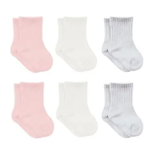 bistyle Baby Grip Ankle Socks 6 Pairs | Newborn Infant Toddlers Sock Organic Cotton | Kids Boys Girls Ankle - bistyle
