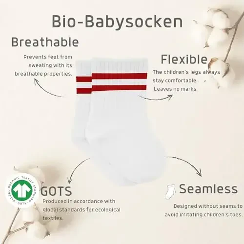 bistyle Baby Grip To'piqlari Paypoqlari 6 juft | Yangi tug'ilgan chaqaloqlar uchun paypoqlar Organik paxta | Bolalar o'g'il qizlar to'piqlari 