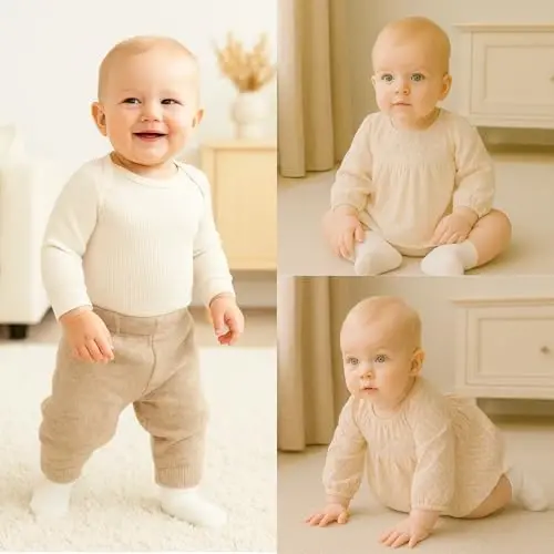 bistyle Baby Grip To'piqlik Paypoqlar 6 Juft | Yangi tug'ilgan chaqaloqlar uchun paypoqlar organik paxta | Bolalar o'g'il bolalar qizlar To'piqlik - BISTYLE (1)