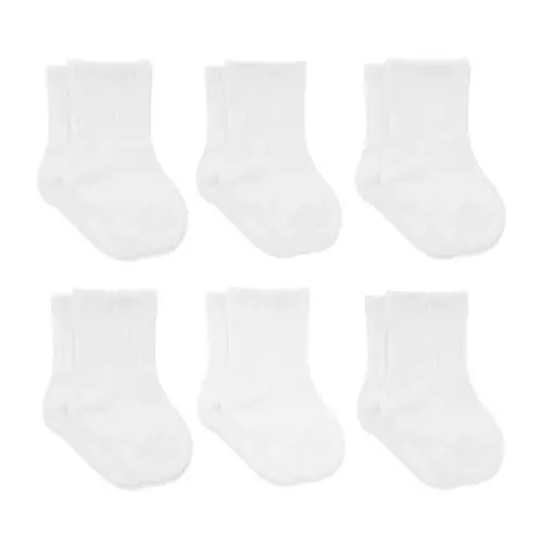 bistyle Baby Grip Ankle Socks 6 Pairs | Newborn Infant Toddlers Socks Organic Cotton | Kids Boys Girls Ankle - 7