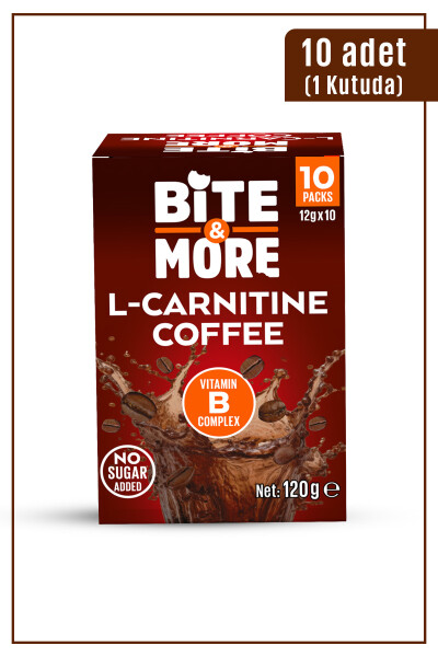 Bite & More L-carnitine Coffee 12 gram X 10 Adet (L-KARNİTİN KAHVE) - BITE & MORE
