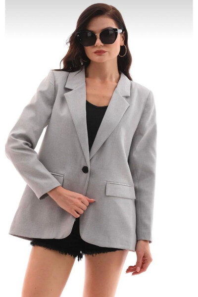Bitta tugmali Blazer ko'ylagi - FISILTIBUTİK