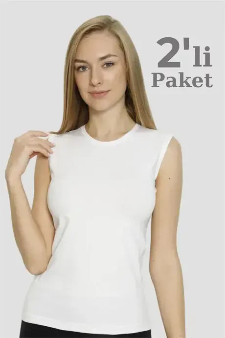 Бюстгальтер Angelino Lingerie женский, белый, эластичный, O-образный вырез, рукав O, комплект из 2 штук - 1