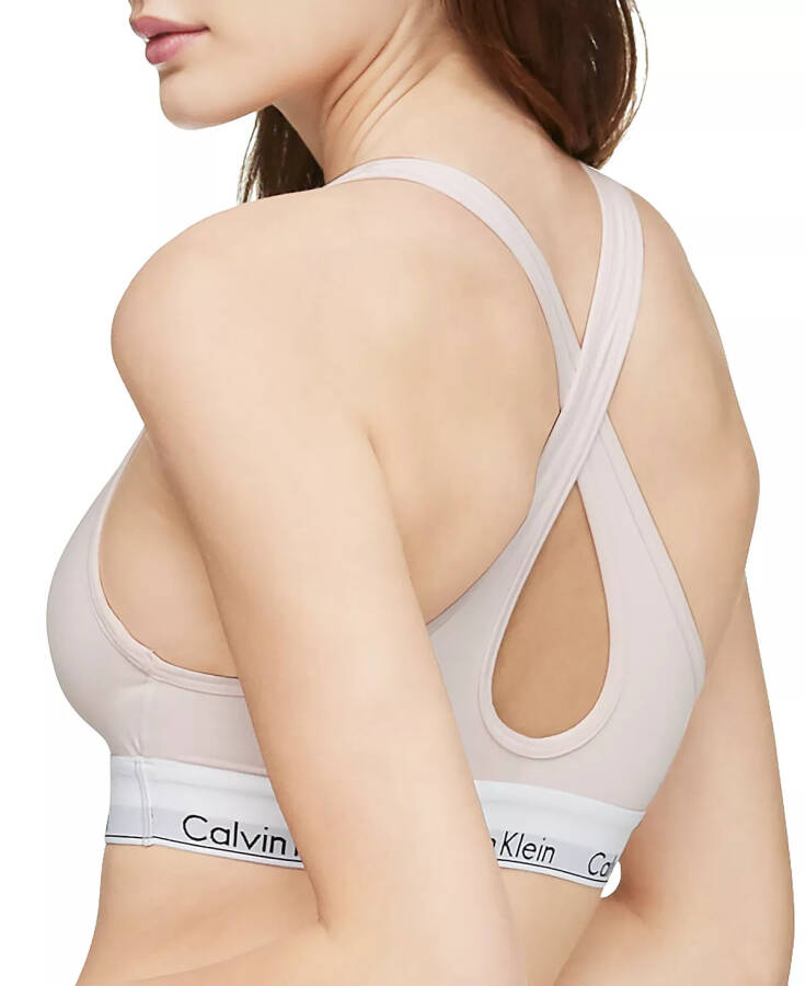 Бюстгальтер Calvin Klein для женщин Modern Cotton Padded Bralette QF1654 Nymph's Thigh (Nude 5) - 4