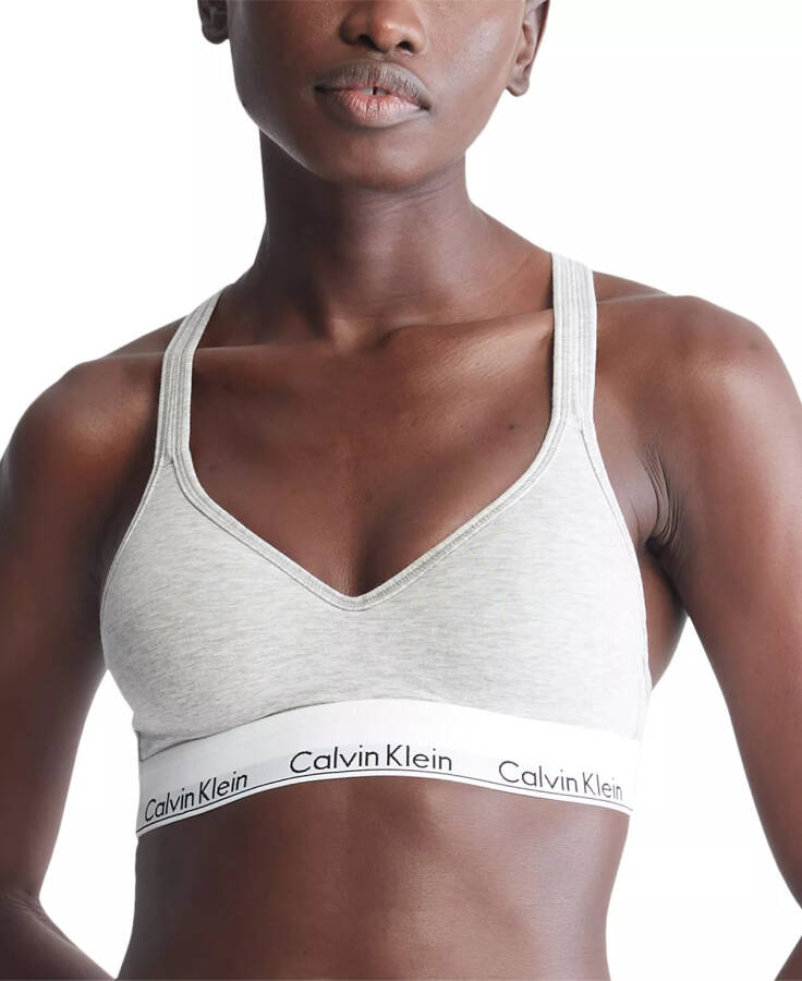 Бюстгальтер Calvin Klein Modern Cotton Padded Bralette QF1654 Серый Меланж - 2