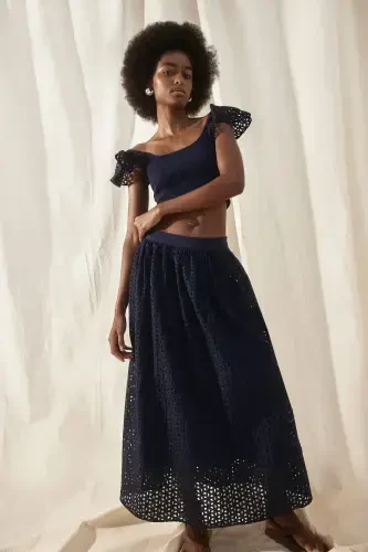 Бюстгальтер с коротким верхом - Темно-синий - H&M (1)