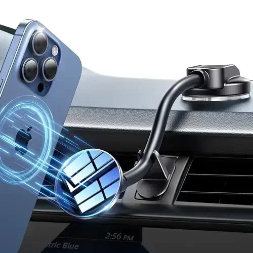 BIVGAZA for Magsafe Car Mount [Strong Magnets & Anti-Shake] Magnetic Phone Holder for Car 18CM Long Arm Universal Dashboard Car Mount for iPhone 15 14 13 12 Pro Max Plus Mag-Safe Case & All Phones - BIVGAZA