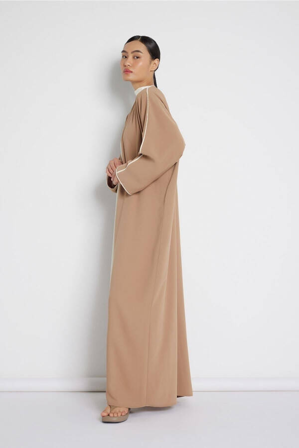 Biye Detaylı Abaya Camel - 2