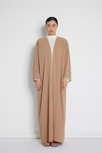 Biye Detaylı Abaya Camel - 3