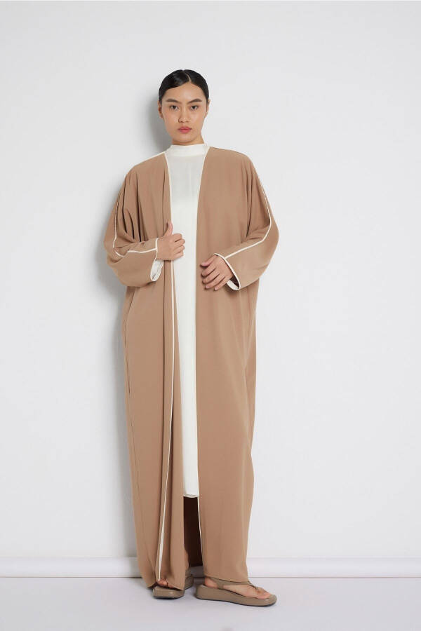 Biye Detaylı Abaya Camel - 7