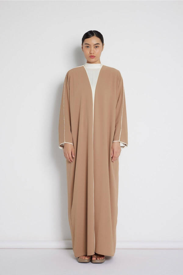 Biye Detaylı Abaya Camel - 9