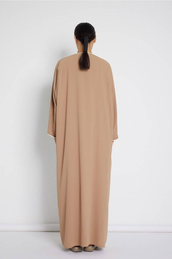 Biye Detaylı Abaya Camel - 12