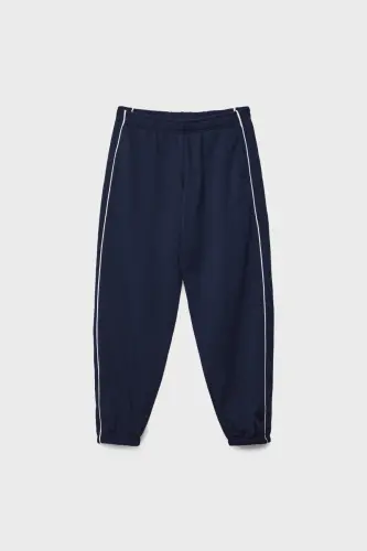 Biyeli jogger pantolon-Lacivert - 5