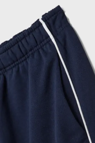 Biyeli jogger pantolon-Lacivert - 7