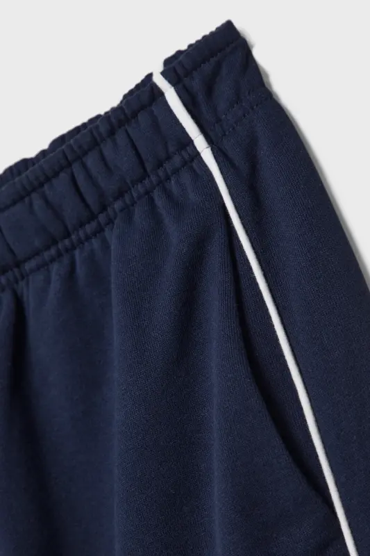 Biyeli jogger pantolon-Lacivert - 7