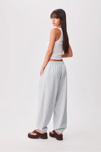 Biyeli jogger shim - Ochiq kulrang - 8