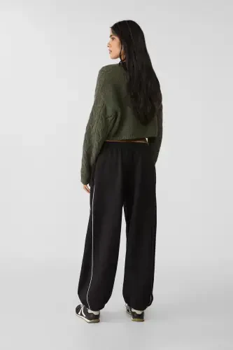 Biyeli jogger shim - Qora - 3