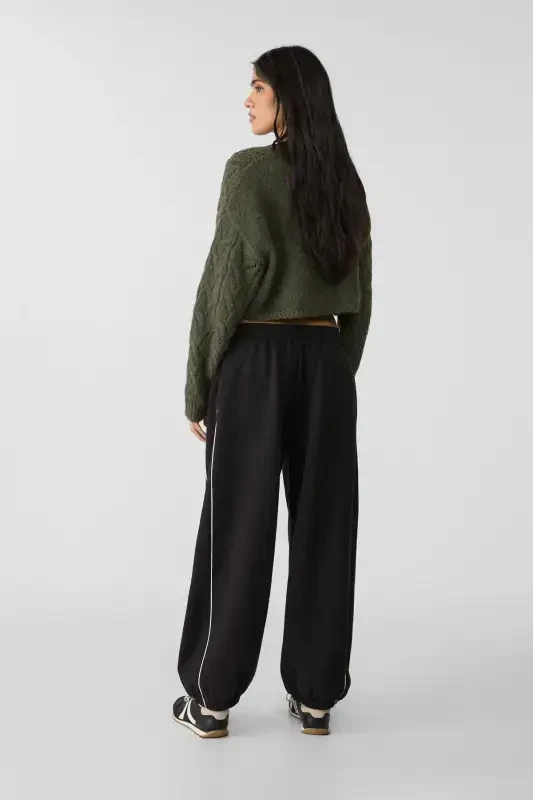 Biyeli jogger shim - Qora - 3