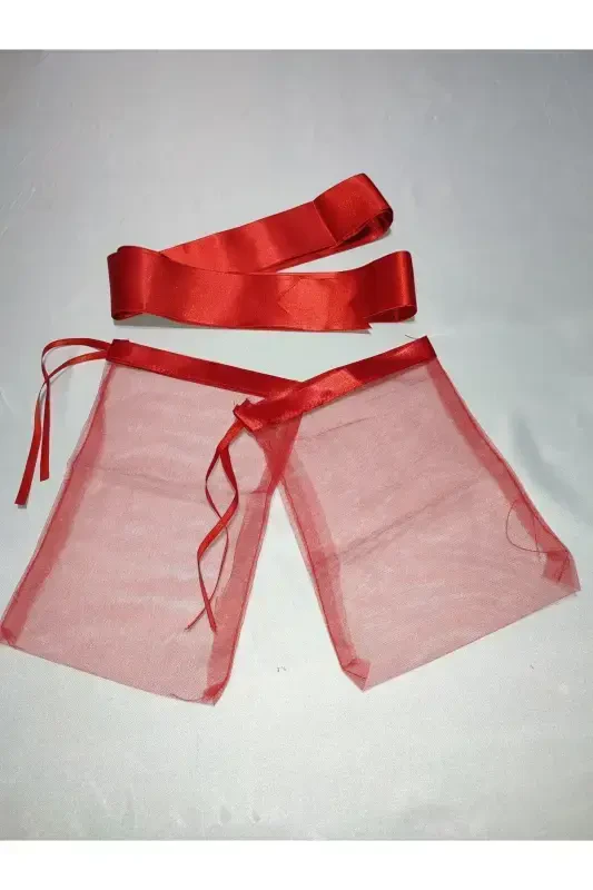 Biyeli Qizil Kelin Va Oyyulduz Kuyov Xina Ro'moli Qo'lqopi Va Kamari Bilan Xina Maxsus Pardasi To'plami-Zumrad - 6