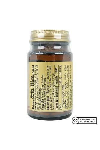 Biotin 1000 Mcg 50 Kapsül - SOLGAR (1)