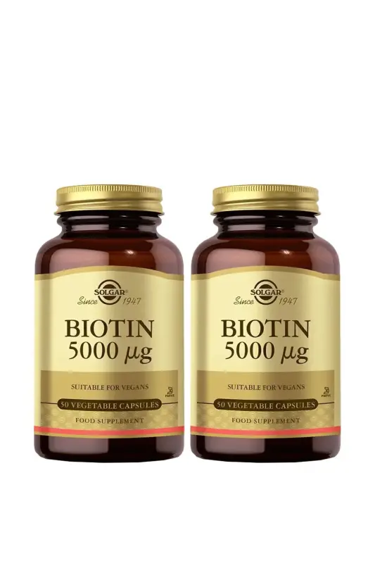 Biotin 5000 mcg 50 Bitkisel Kapsül 2 Adet - SOLGAR