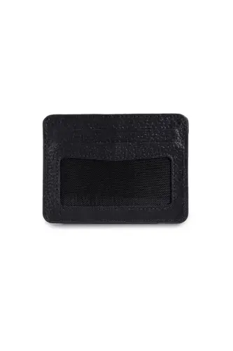 Black 100% Leather Card Holder - JAKAMEN (1)