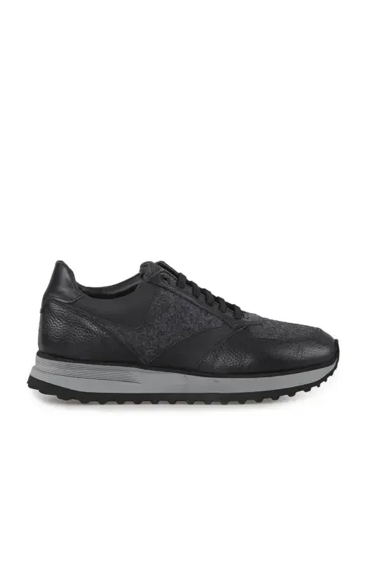 Black 100% Leather Eva Sole Casual Shoe - 1