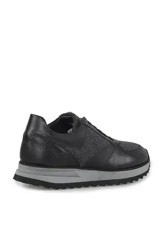 Black 100% Leather Eva Sole Casual Shoe - JAKAMEN (1)