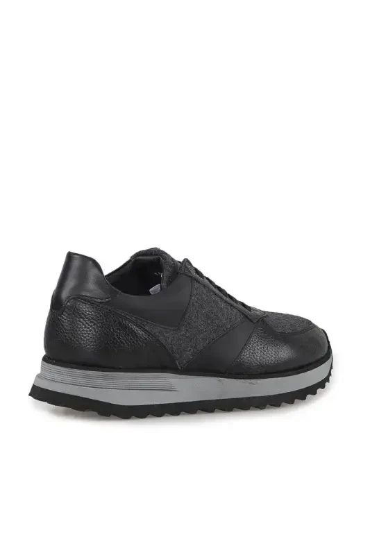 Black 100% Leather Eva Sole Casual Shoe - 2