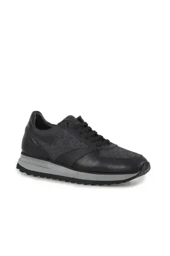 Black 100% Leather Eva Sole Casual Shoe - 3