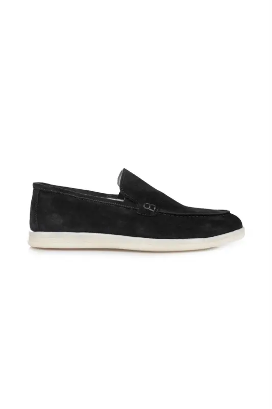 Black 100% Leather Eva Sole Casual Shoes - JAKAMEN