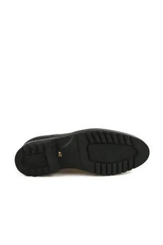 Black 100% Leather Eva Sole Oxford Casual Shoe - 4