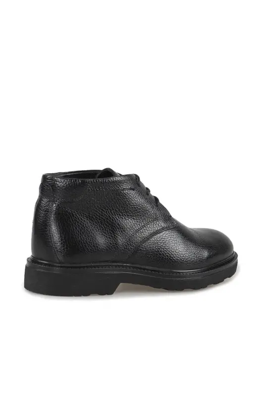 Black 100% Leather Lace-up Boots - 2