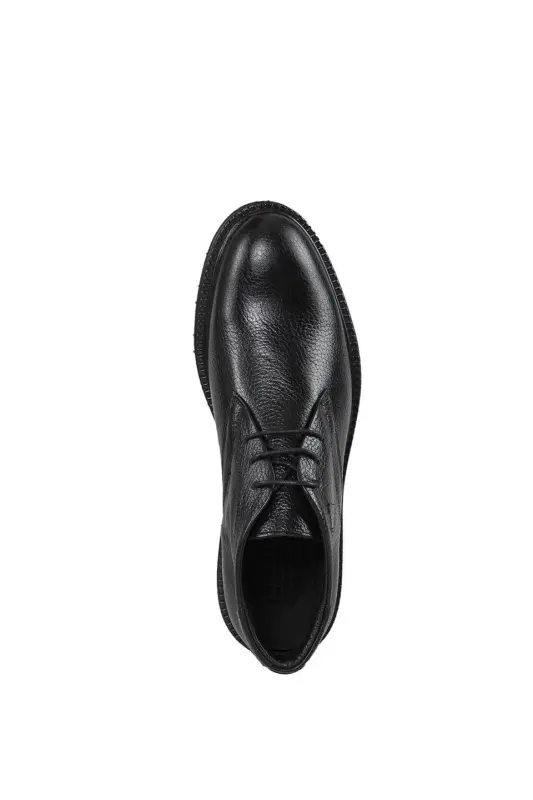 Black 100% Leather Lace-up Boots - 5
