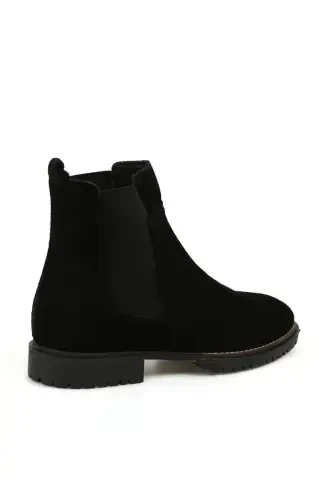 Black 100% Leather Thermo Base Suede Chelsea Boots - 3