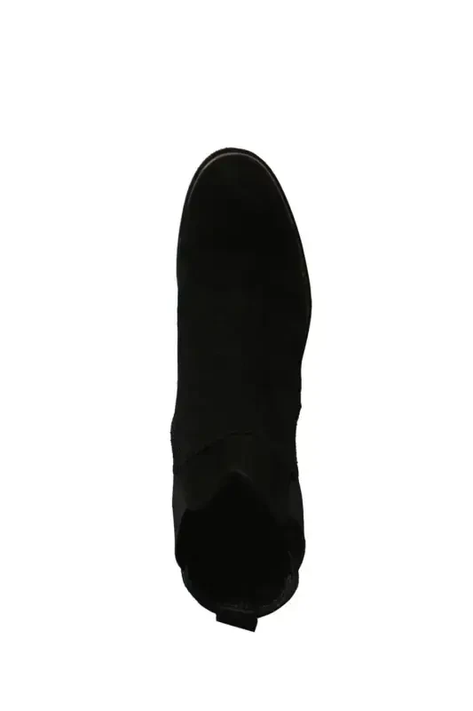 Black 100% Leather Thermo Base Suede Chelsea Boots - 5
