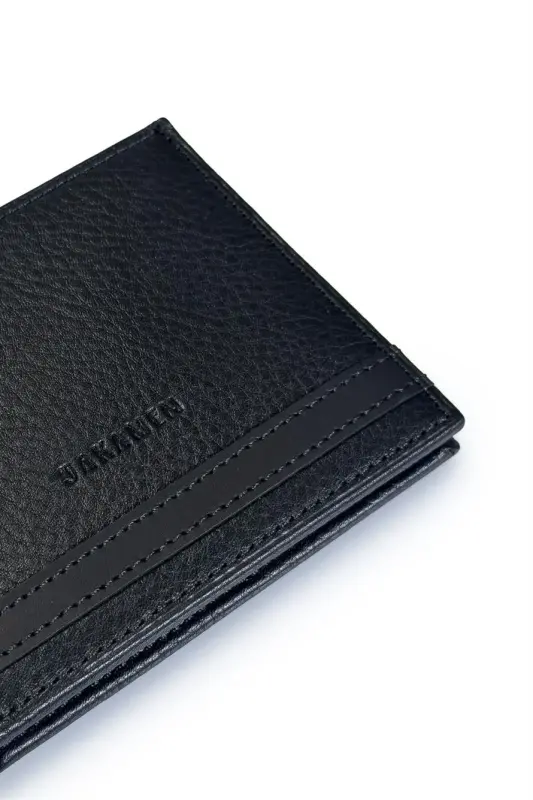 Black 100% Leather Wallet - 2