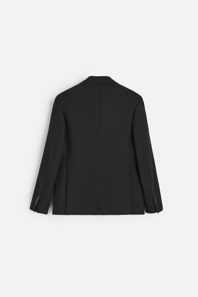 Black 100% Wool Blazer - 19