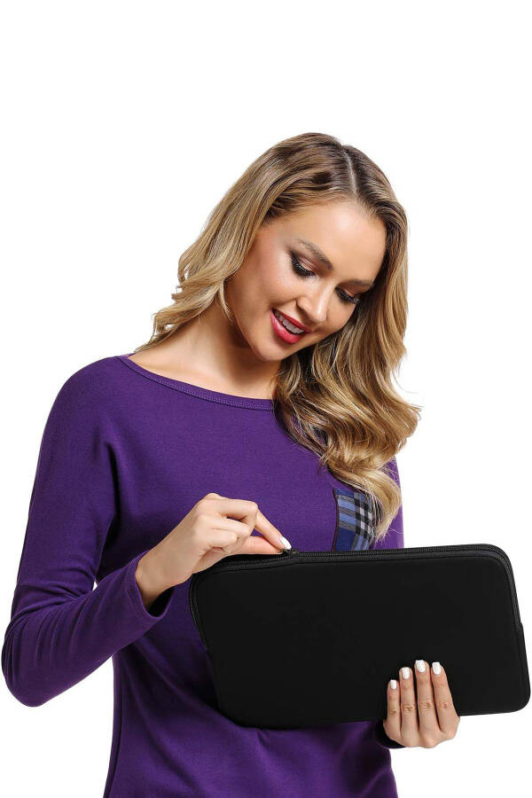 Black 13-14-15.6-16 Inch Zippered Sleeve Laptop & Notebook Bag - 9