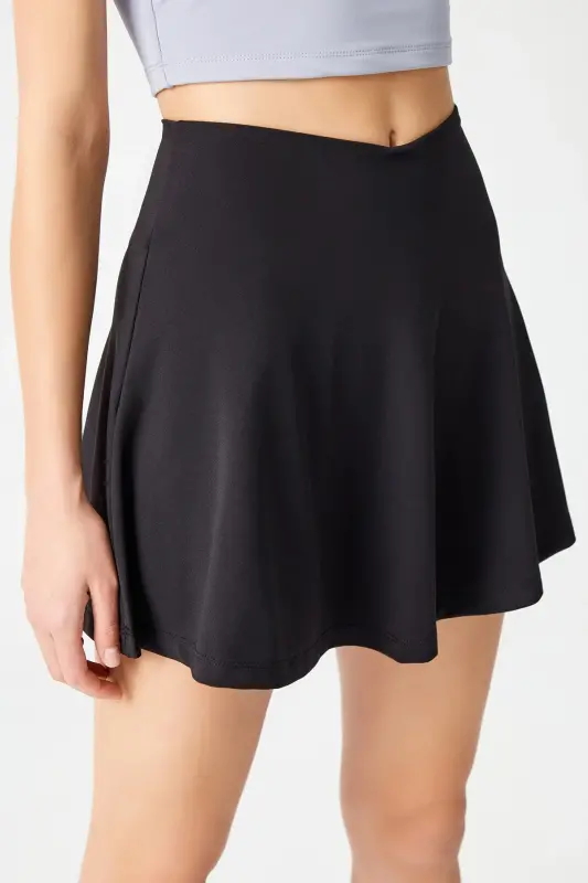 Black 2 Layer Pleated Tennis Skirt - Sports Skirt Tennis Skirt2-Black - 6