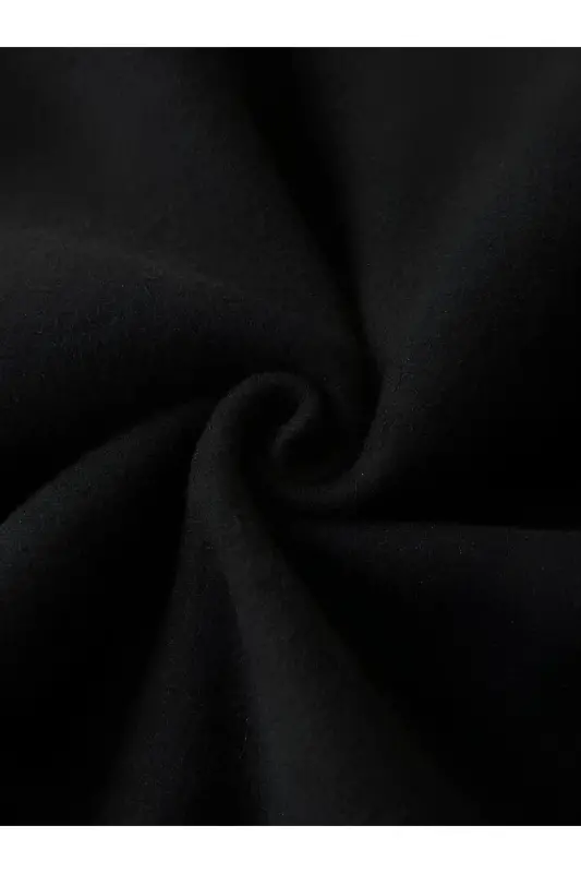 Black 2-Thread Seasonal Zippered Hooded Fleece Hoodie Jacket - 8