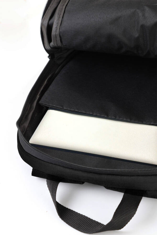 Black 3 Compartment 15.6-16.1-16.9 Inch Compatible Waterproof Laptop Notebook Backpack - 4