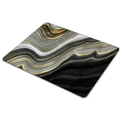 Black and White Flowing Gold line Marble Mouse pad Customized Mousepad Non-Slip Rubber Base Mouse Pads for Computers Laptop Office Desk Accessories Mouse pad - 4