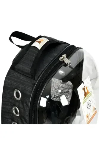 Black Astronaut Cat Dog Carrier - 3