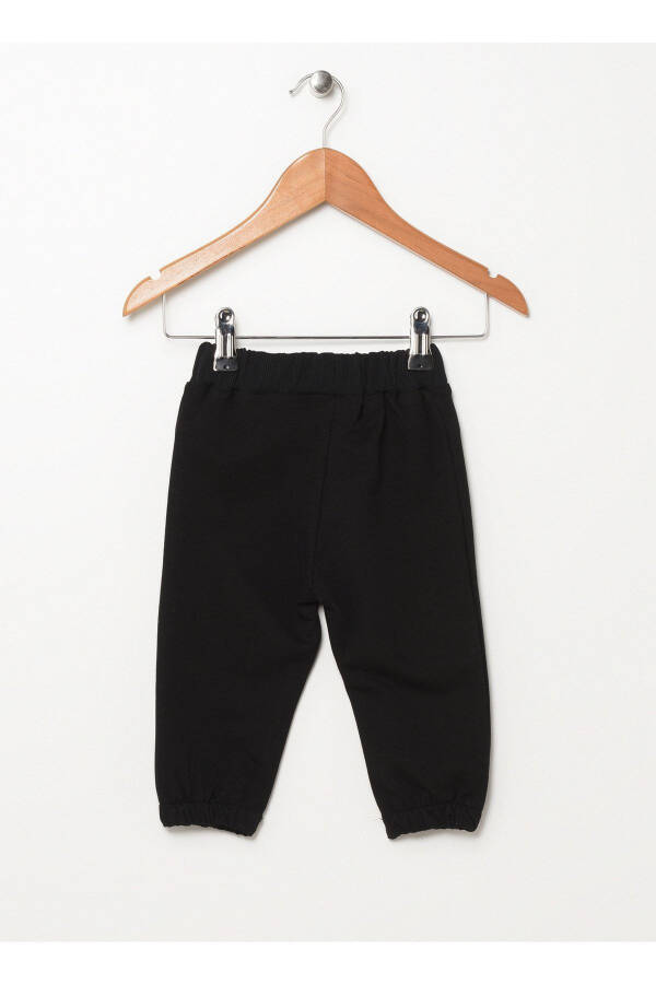 Black Baby Sweatpants with Elastic Cuffs 22fwb-61 - 2